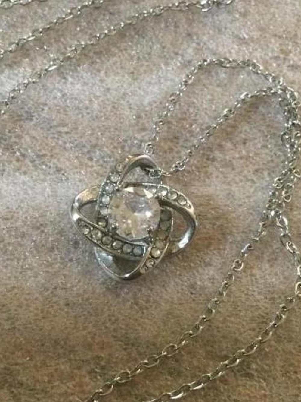 Rhinestone Witches Knot Necklace